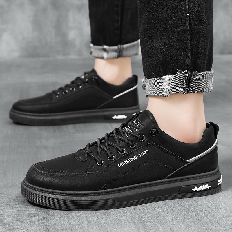 New Spring Men's Shoes 2024 Korean Version Tooling Foreign Trade Version Non-slip and Wear-resistant Men's Trend Versatile Casual Trendy Shoes Labor