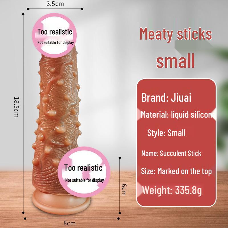Silicone Barbed Soft Flesh Male Simulator for Female Pleasure