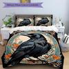3pcs Raven Ornament Duvet Cover Set - Machine Washable, Includes 1 Cover and 2 Pillowcases, No Core Included yy251013016