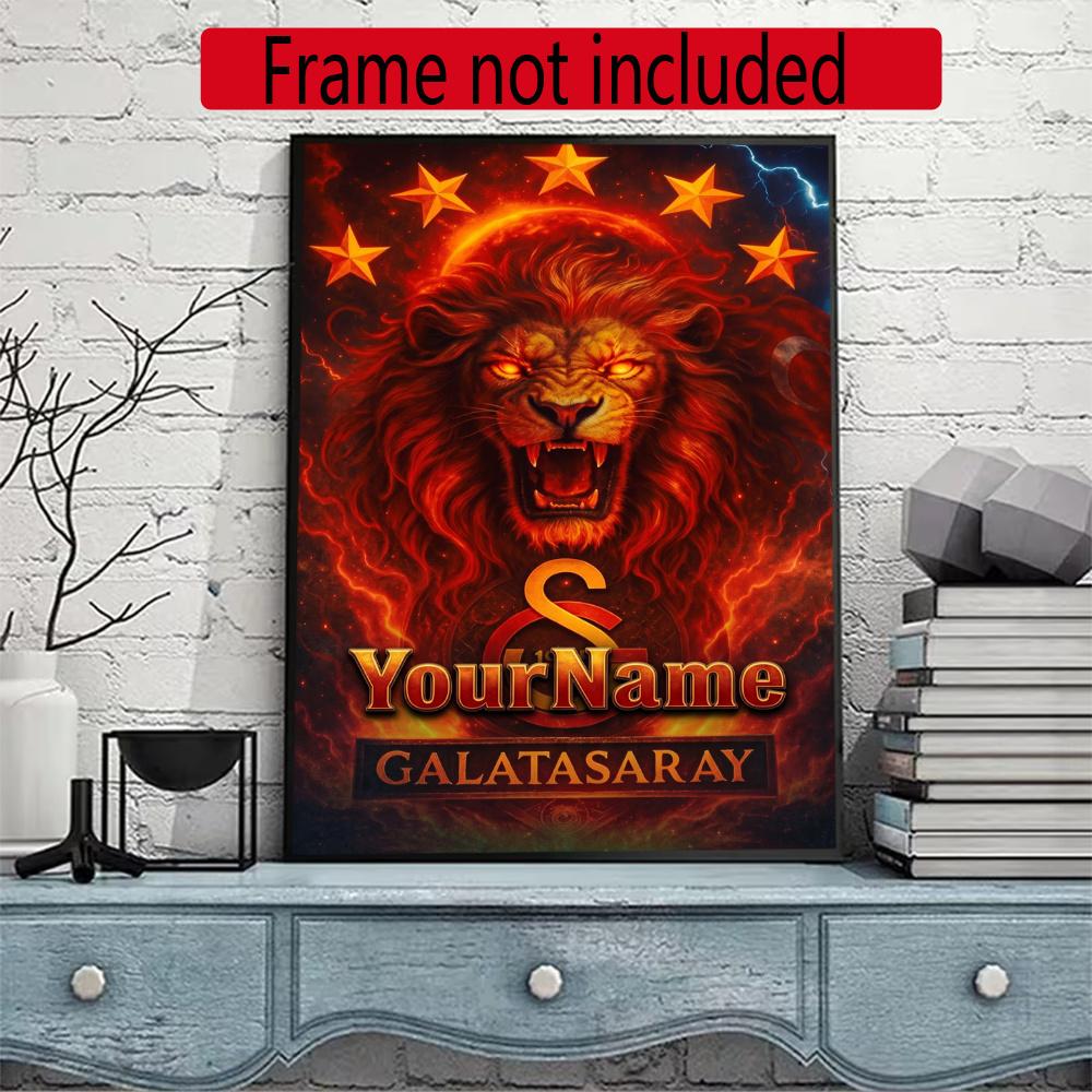 Galatasaray Customize Text Diamond Painting Round Diamond Mosaic Suitable For Beginners Diamond Painting Rhinestones Gift Frameless