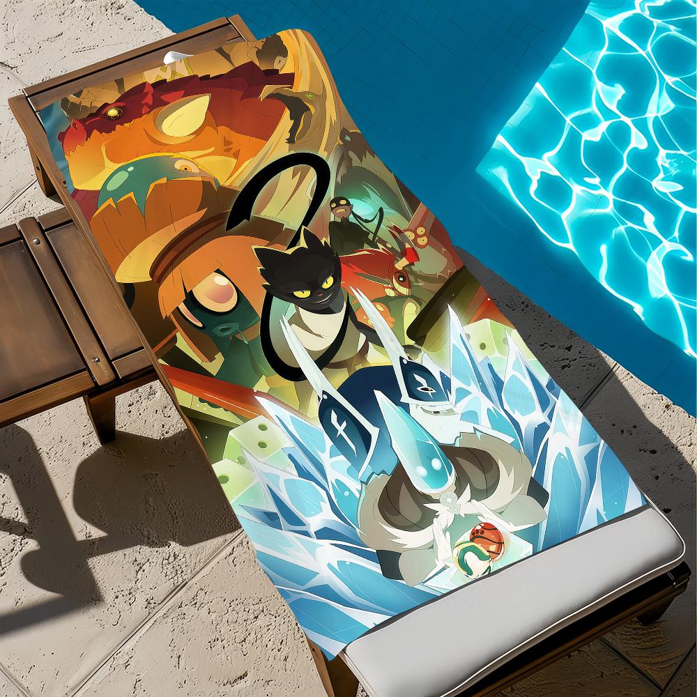 Game Cute Funny Art W-wakfu Vintage Towel Soft Beach Towels Trip Swim Pool Bathing Towel Gym Spa Home Decor Gift Holiday