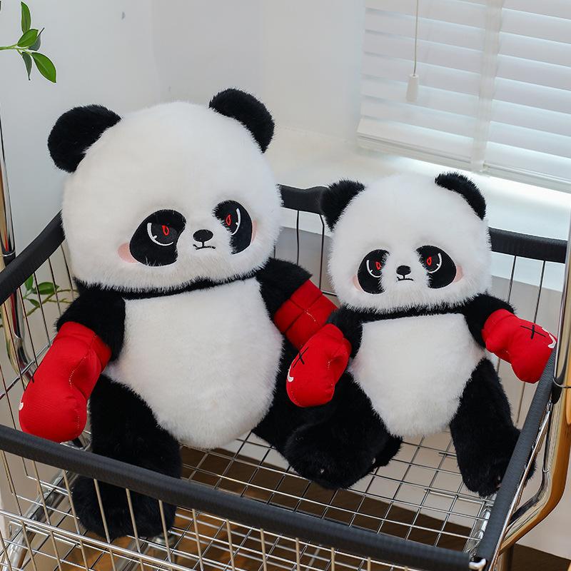 Boxing Panda Doll Child Soothing Birthday Gift Plush Toy Grabber Doll