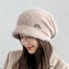Fashion Winter Hat Real Rabbit Fur Winter Knitted Hats For Women Winter Warm Beanie Hats Women Solid Adult Cover Head Cap