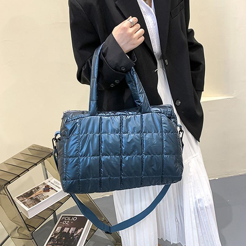Luxury Space Pad Cotton Handbag Large Capacity Shoulder Bag Waterproof Nylon Bag Travel Down Crossbody Bag