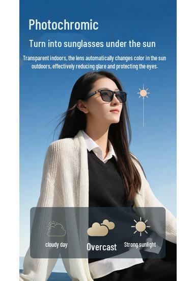 AI-Powered GS20 Smart Bluetooth Glasses: UV/Blue Light Protection, Noise Reduction, with Translation & Call Features.