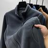 Ao-Fleece Sweatshirt Cardigan Men's Stand Collar Fleece Autumn and Winter Men's Warm Fleece Jacket Thickened