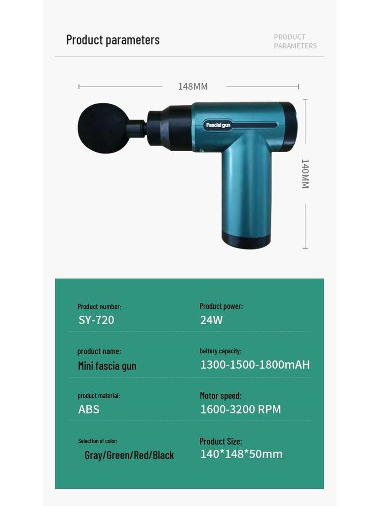 Smart Mini Percussion Fascia Massager - Portable Electric Muscle Relaxation Gun for Full Body.