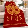 Gold Imperial Eagle Rome SPQR Blanket Warm Soft Suitable For Bedroom Sofa Bed Living Room Office Travel Camping Gifts