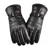 Keep Warm Men Leather Mittens Multifunction Driving Gloves Gift Winter Ski Gloves  Cycling
