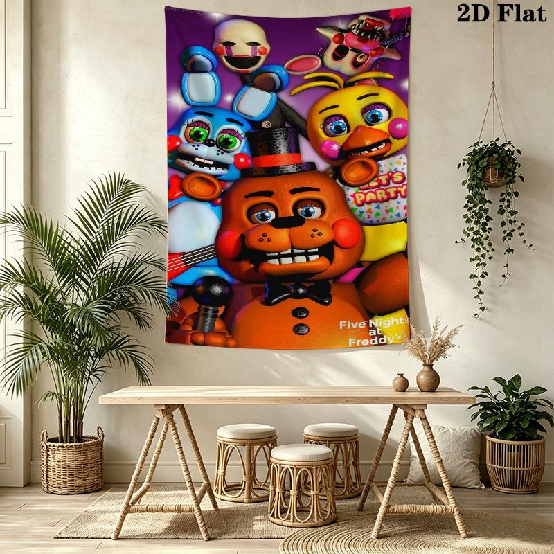 Horror Night Bears Wall Tapestry Aesthetic Wall Hanging Printed Fabric Blanket Decorative Tapestries for Bedroom Living Room Home Decor