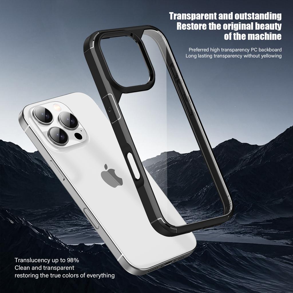 Defense Armor Series for iPhone 16 Pro Case Anti-Scratch TPU+PC Clear Back Shell
