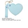 Love Heart Shape Makeup Mirror Waterproof Faux Leather Vanity Mirror Keychain Portable Travel Women Handheld Cosmetic Mirror Bag Pendant