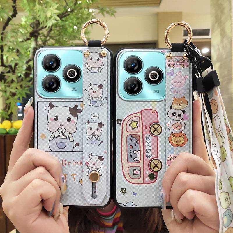 Waterproof Wristband Phone Case For ZTE Blade A75 4G/Z2359 Anti-dust Kickstand Durable Dirt-resistant Phone Holder Cute