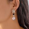 Imitation Pearl Christmas Earrings Snowflake Xmas Dangle Earrings Fashion Snowman Earrings  Girls
