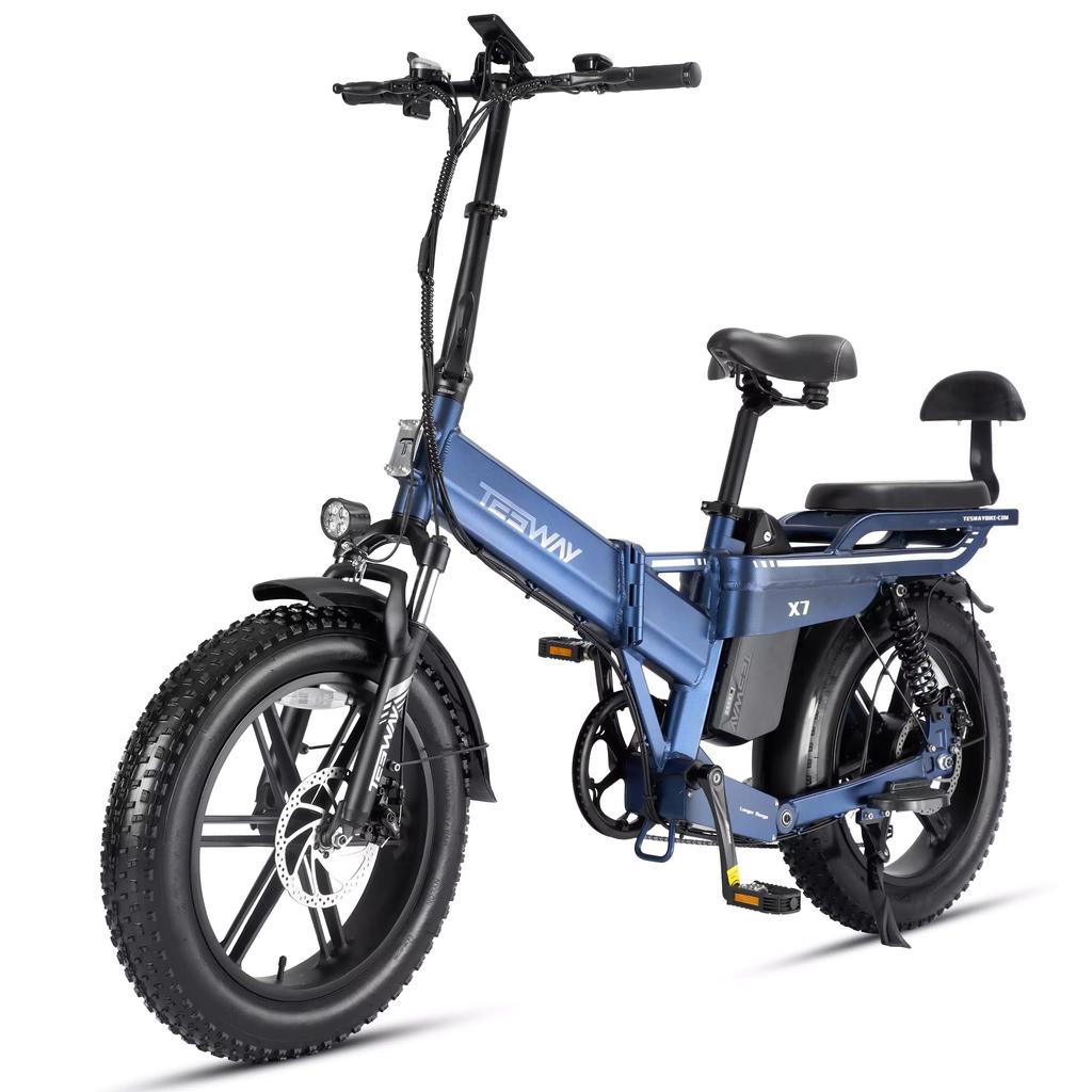 TESWAY X7 Składany Rower Elektryczny dla Dorosłych Bateria 48V30Ah Silnik 750W Ebike Wygodny Miejski 20 Calowe Szerokie Opony Rower Elektryczny