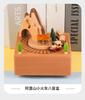 Carousel Music Box Wooden Christmas Ornament Rotary Train Musical Box Home Decoration Accessories For Birthday Gifts Valentine'