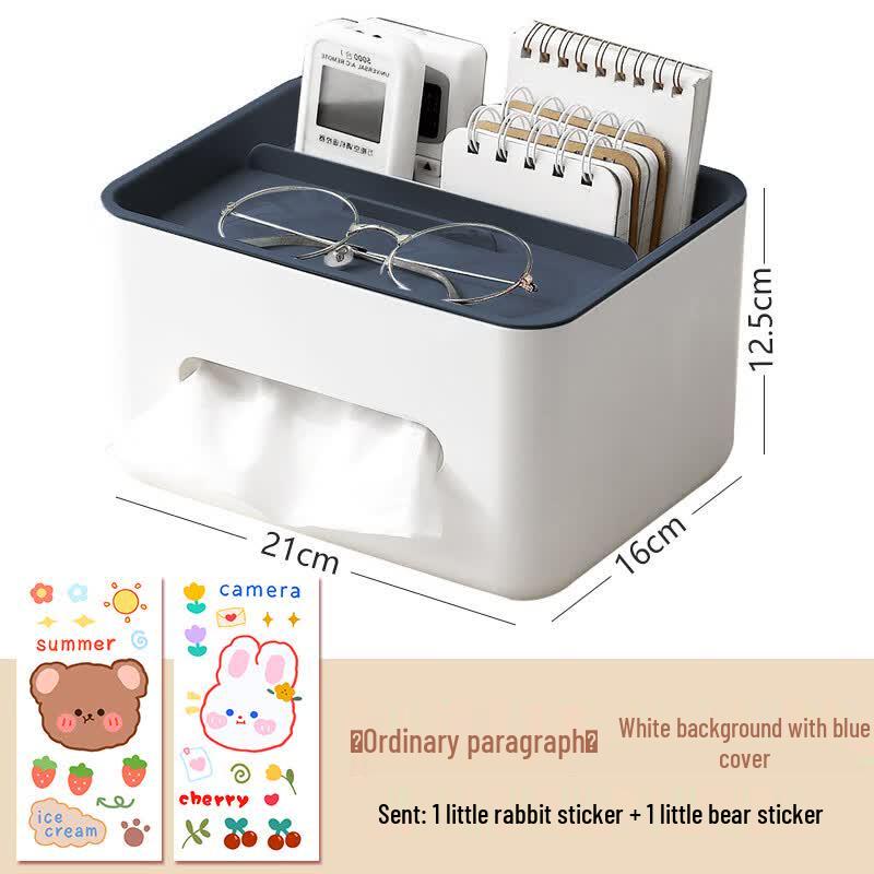 Nordic Multifunction Desktop Tissue Box with Pen Holder  Phone Stand