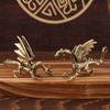 Bronze Qinglong Warcraft Fire Flying Dragon Ornament Craft Copper Desktop Home Decoration