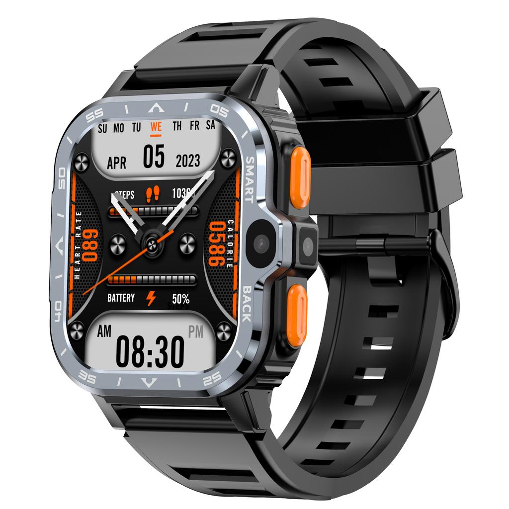 PGD 4G Android Smart Phone Watch Square Sleep Tracker IP67 RAM 2GB ROM 16GB SIM Card Dual Camera WiFi GPS Waterproof