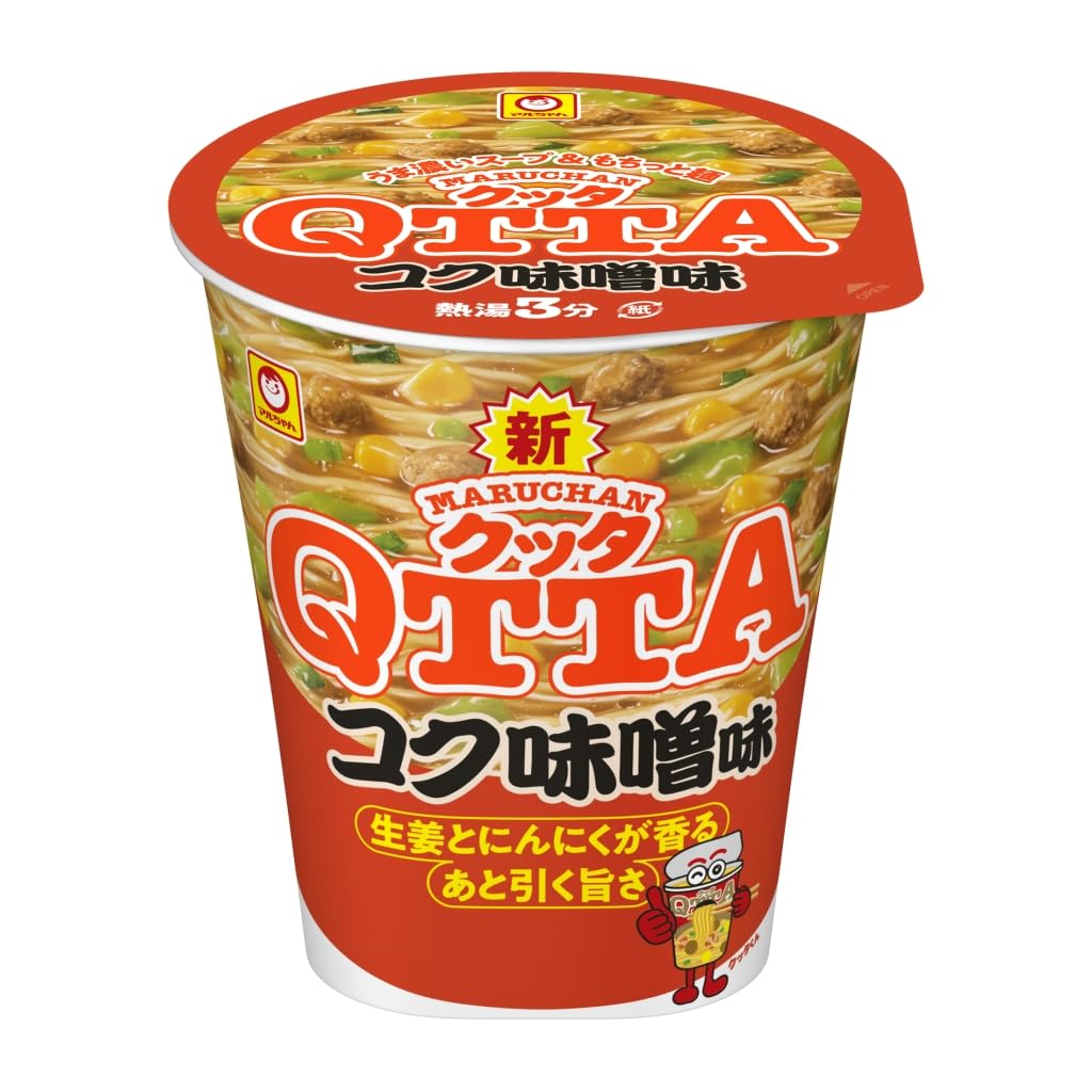 MARUHAN QTTA Насыщенный мисо-вкус x 12 Мгновенная покупка в Toyo QTTA (Чашки 82г) Рамен, Коробка, Суйсан,