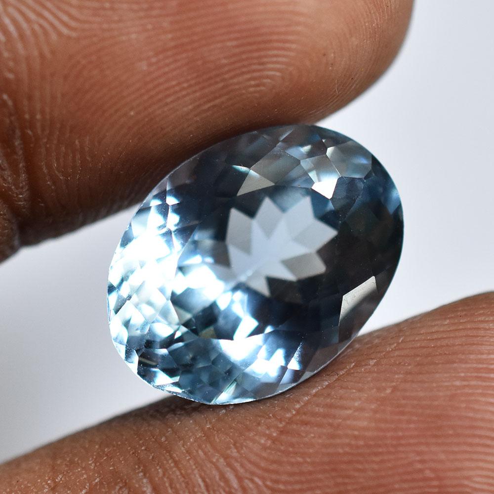 Natural Blue Sapphire Loose Gemstone 10.9 Ct Lite September Birthstone for Gem Collections