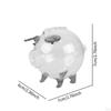 Piggy Creative Holder Clear Saving Pot Cute Animal Pig Money Bank Jar for Tabletop Home