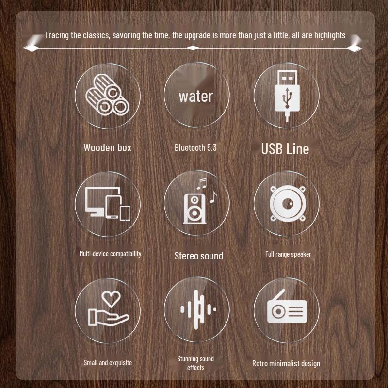 Lenovo D01 Wooden Wired Bluetooth Computer Speaker