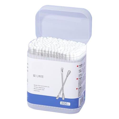 TOVINANNA 1-Piece Cotton Swab, Sponge, Cotton Stick, Baby Ear Cleaning Swab, Earwax Remover, Absorbent, White