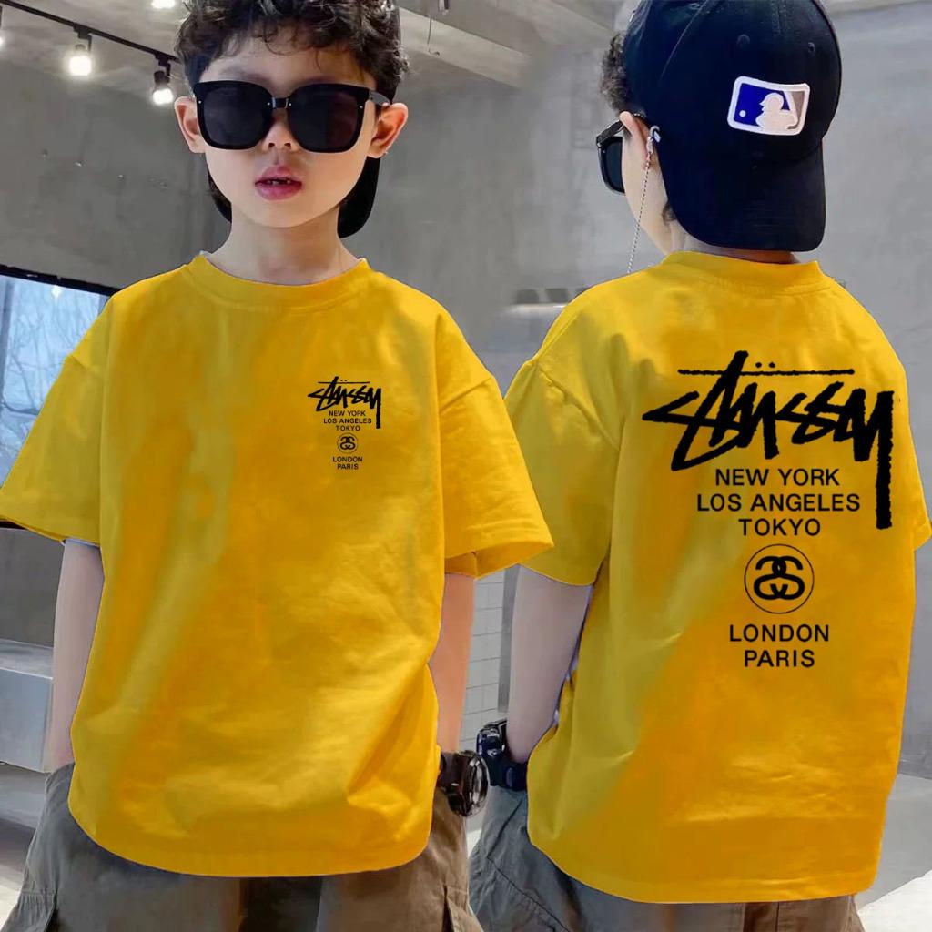 Round Neck Children's Fashionable Printed T-shirt