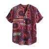 Summer New Men's Shirt European And American Men's Ethnic Fashion Leisure Printed Shirt