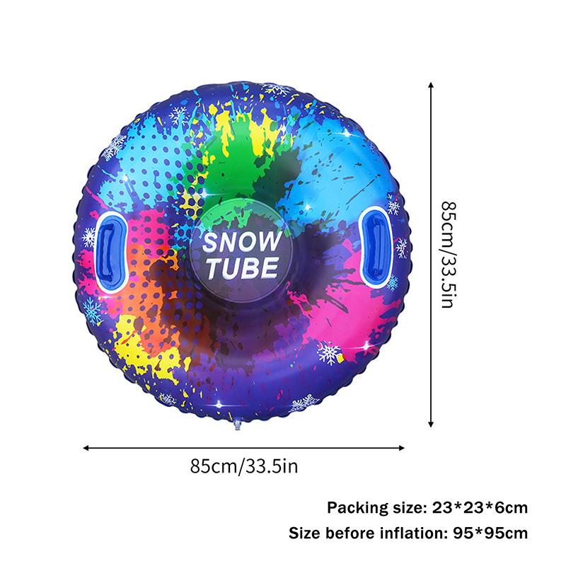 Ski Ring Inflatable Pvc Sledding Tube Thicken Snow Tubing Winter Snow Tube With Handle Snow Racer Durable Snow Sled Board 1Pc