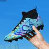 31-46 Children Graffiti Football Boots High-quality Artificial Lawn Socks Outdoor Men's Long Nail Sports Football Boots