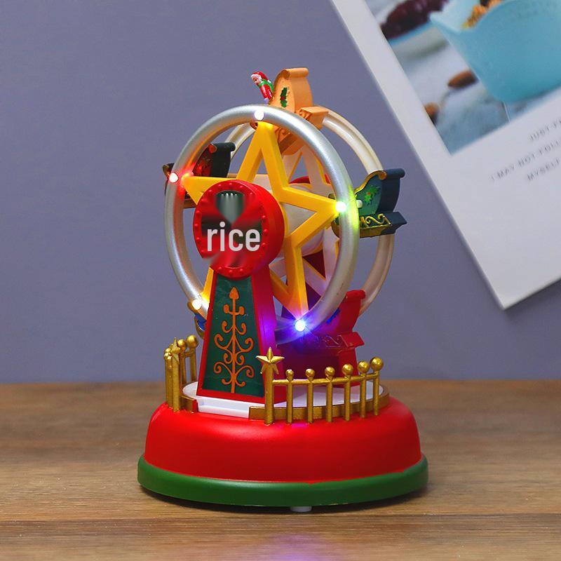 Leuchtendes Musikkarussell Riesenrad Weihnachtsornament Geschenk.