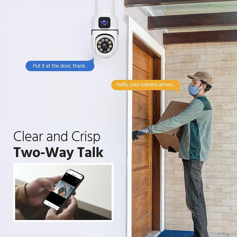 1080P HD Smart Indoor Wi-Fi Camera with Night Vision and Wireless Binocular Monitoring