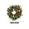 Large Christmas Wreath 19 Inch Home Decor Realistic Door Wreath Christmas Decorations For Window Fireplace Bedroom Living Room