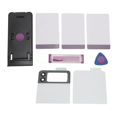 Flip Phone Back Cover Replacement with Pre Installed Tape Camera Lens Tools Back Glass Housing Door for Galaxy Z Flip 3