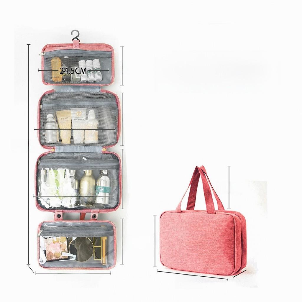 Polyester Travel Toiletry Organizer With Multiple Compartments For Packing Convenience