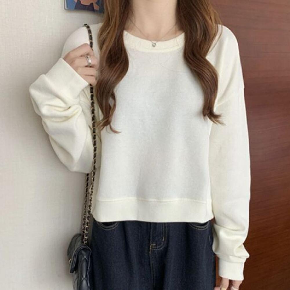Navava Cropped Long Sleeve Solid T shirT nT1936