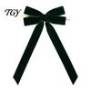 Wedding Room Ribbon Bows Velvet Bow Xmas Pendant, Christmas Tree Flannel Ornament, Elegant Holiday Home Accents Decorative Retro Style Hanging Pendant