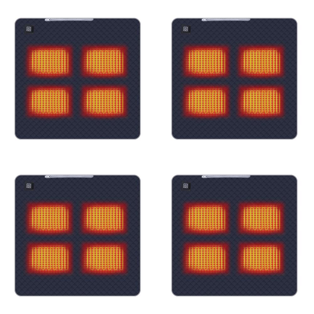 4 Beheizte Bereiche Beheiztes Wärmesitzkissen Tragbare Heizmatte Verdickte Ausführung Typ C/USB-Aufladung für Winter Outdoor Stadion Angeln