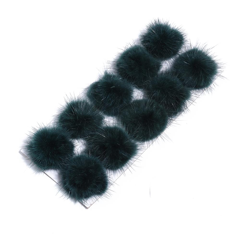 10pcs 3cm Faux Mink Fur Pompom Colorful Fur Pom Poms Balls For DIY Handmade Clothing Sewing Headwear Earrings Decor Accessories