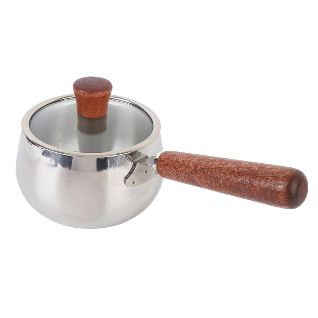Milk Pot 316 Stainless Steel Anti Stick Multifunctional 1000ml Milk Saucepan for Soup Noodles One Person Diet