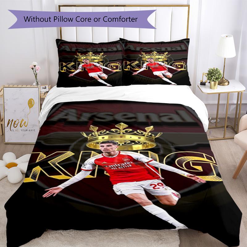 Arsenal Football Player Comforter Cover Set Design for Dormitory Lightweight Christmas Gift