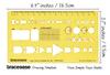 Traceease Elektrische Zeichnungsvorlage für Logikgatter, Zeichenschablone, Entwurfsvorlage, Messlineal