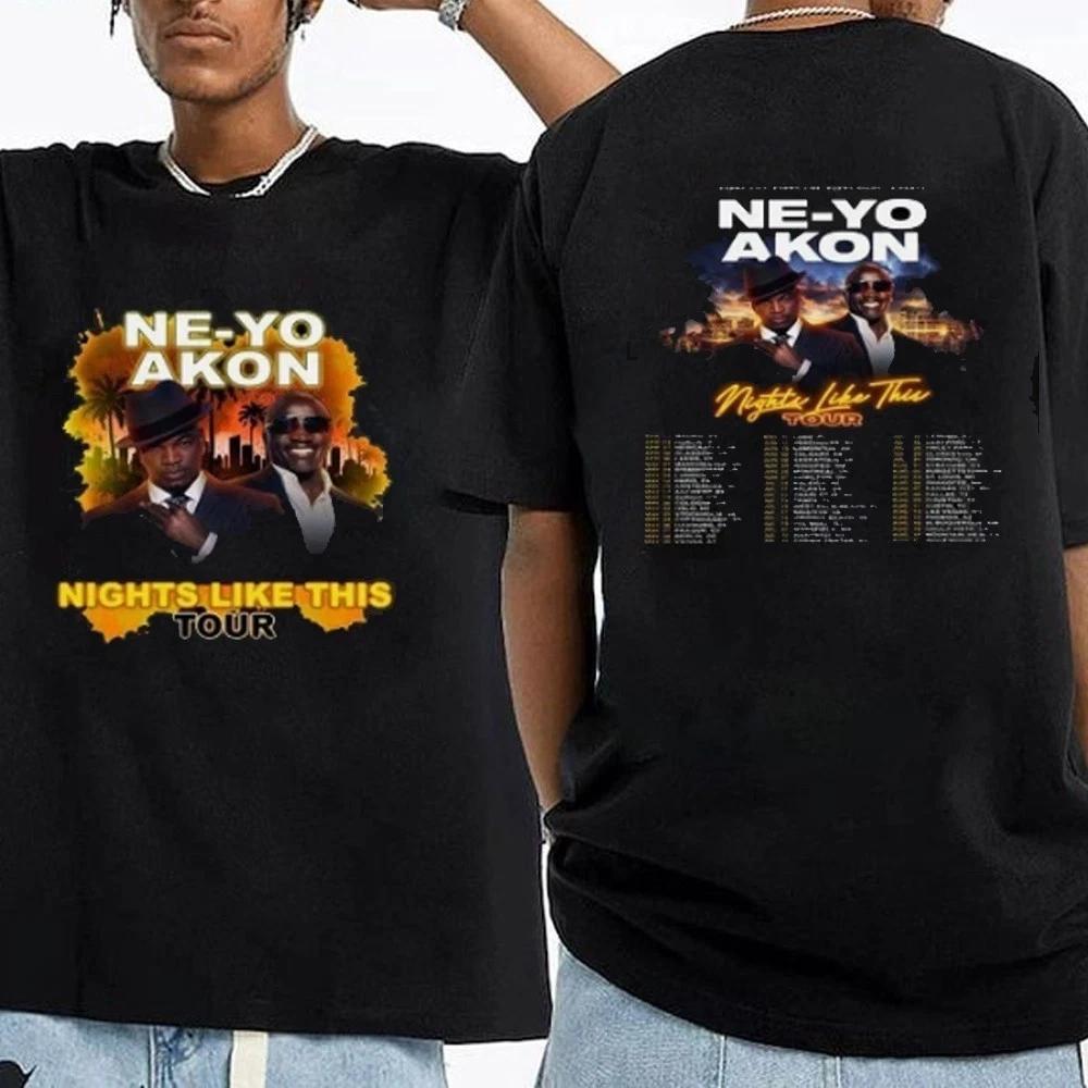 Retro Ne-yo and Akon Tour Tee, Nights Like This Rap Tour Tee, Akon Rap Fans XL