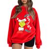 Women's Christmas Printed Flannel Sweatshirt Top