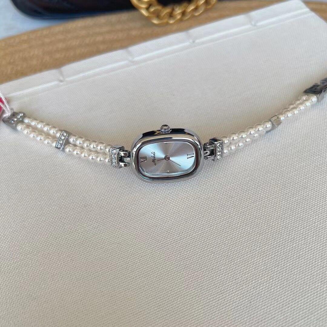 Pearl Women S Watch Oval Disc Simple Fashion Watch Xiaohongshu
