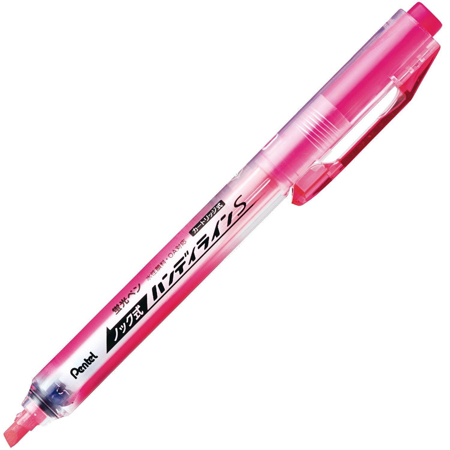 Pentel Knock Handy Line 10 Highlighter, Style, S, Pink, Pens, SXNS15-P розовый