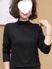 Autumn/Winter Heavy Drilling High Neck Long Sleeve Tummy Concealing Age-Reducing Top for Middle-Aged & Elderly Women