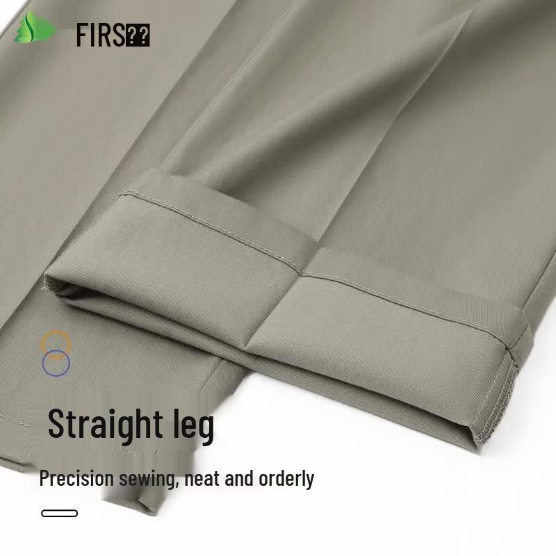 FIRS Men's Tencel Lyocell Blend Lightweight Straight Leg Casual Pants